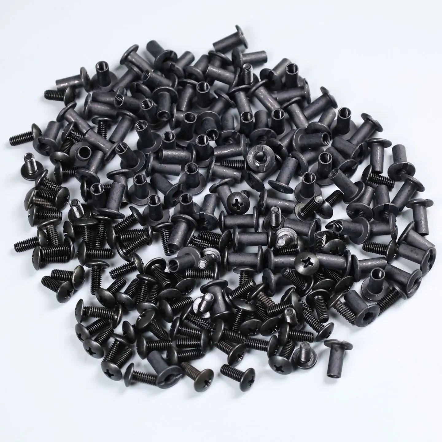 M4x10mm Black Chicago Screws Slotted Posts and Cross Head Rivet DIY Kydex Leather Holster Sheath Clip M4 Screw Set Assemblies