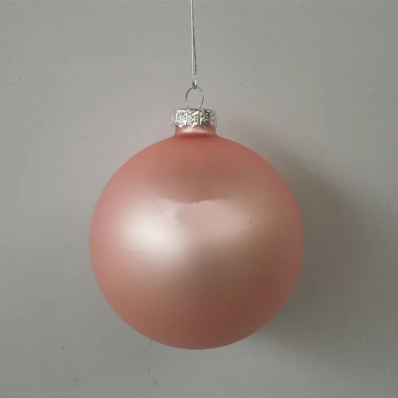 

Free Shipping 8pcs/pack Diameter=8cm Different Matte Craft Glass Ball Christmas Hanger Home Decoration Handmade Colorful Pendant