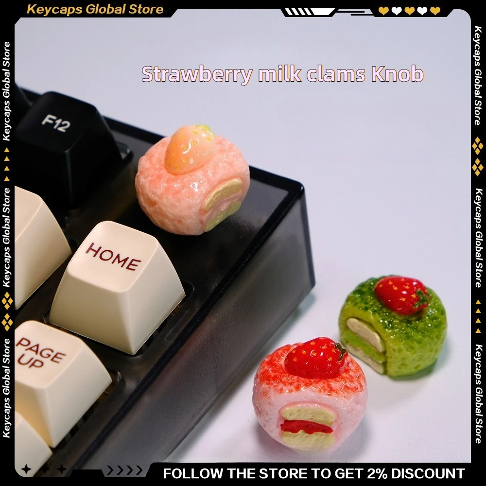 

Милая ручка для клавиатуры 6 мм, персонализированная кавайная ручная работа, трехмерная креативная ручка для ключей из пищевой смолы, индивидуальные подарки для девочек