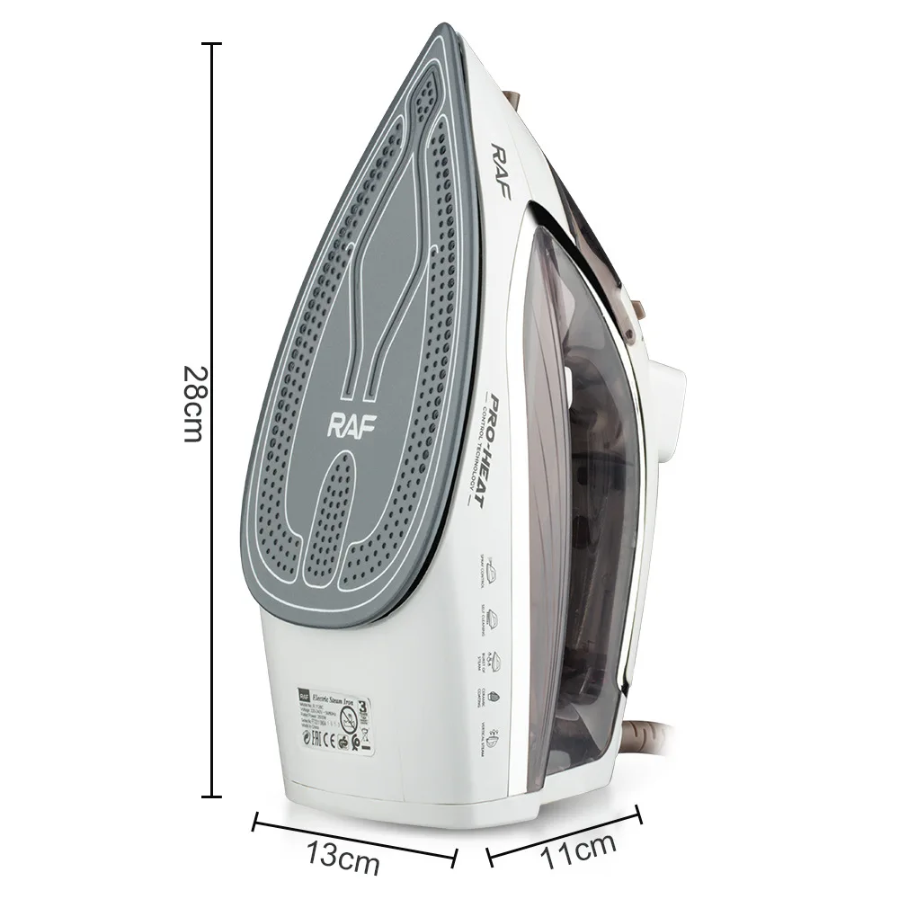 RAF Electric Steam Iron 2600W Iron Portable Iron Steamer for Clothes Water Spray, Automatic Cleaning ,Ceramic Soleplate 220-240V