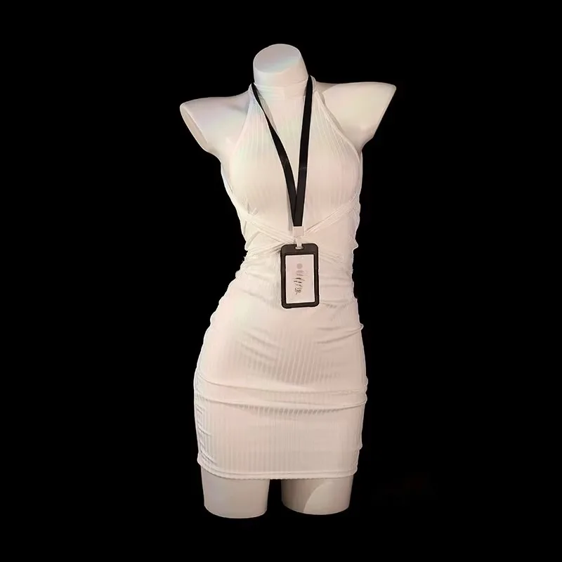 Japanese Sexy Secretary Uniform Cosplay Costumes Lace Perspective Hip Wrap Skirt Erotic Lingerie Nightclub Bar Party Temptation