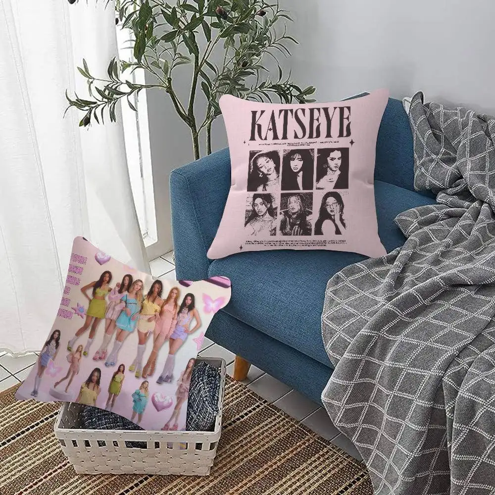 Immagine 5: Fodera per cuscino Kpop Hot Girl K-KATSEYE per camera da letto e divano del soggiorno, fodera decorativa per cuscino