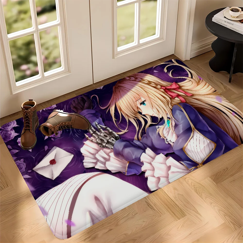 

Violet Evergarden Door Mat Anti-slip Absorb Water Long Strip Cushion Bedroon Mat Bedside Mats