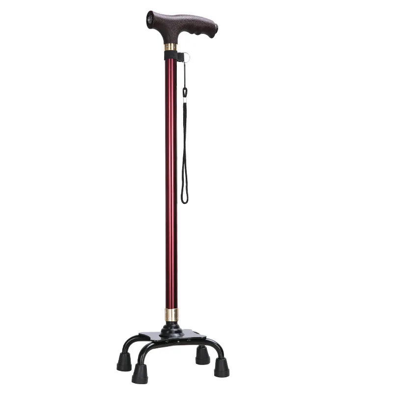 LED-licht wandelstok voor ouderen - Verstelbare kruk van aluminiumlegering met antislip rubberen basis voor senioren/mannen/gehandicapten