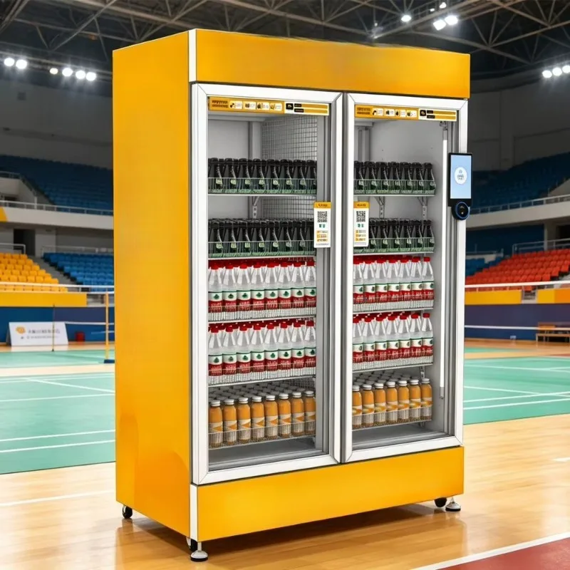 Custom Made Open Door AI Sports Drink Snack Beverage Vending Machine SDK Remote Monitoring Cloud Integration for Gymnasium
