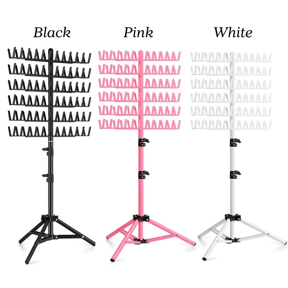 144 Pegs Braiding Hair Rack Height Adjustable Hair Extension Holder With Tray Hair Separator Stand For Hairstylist Braiders