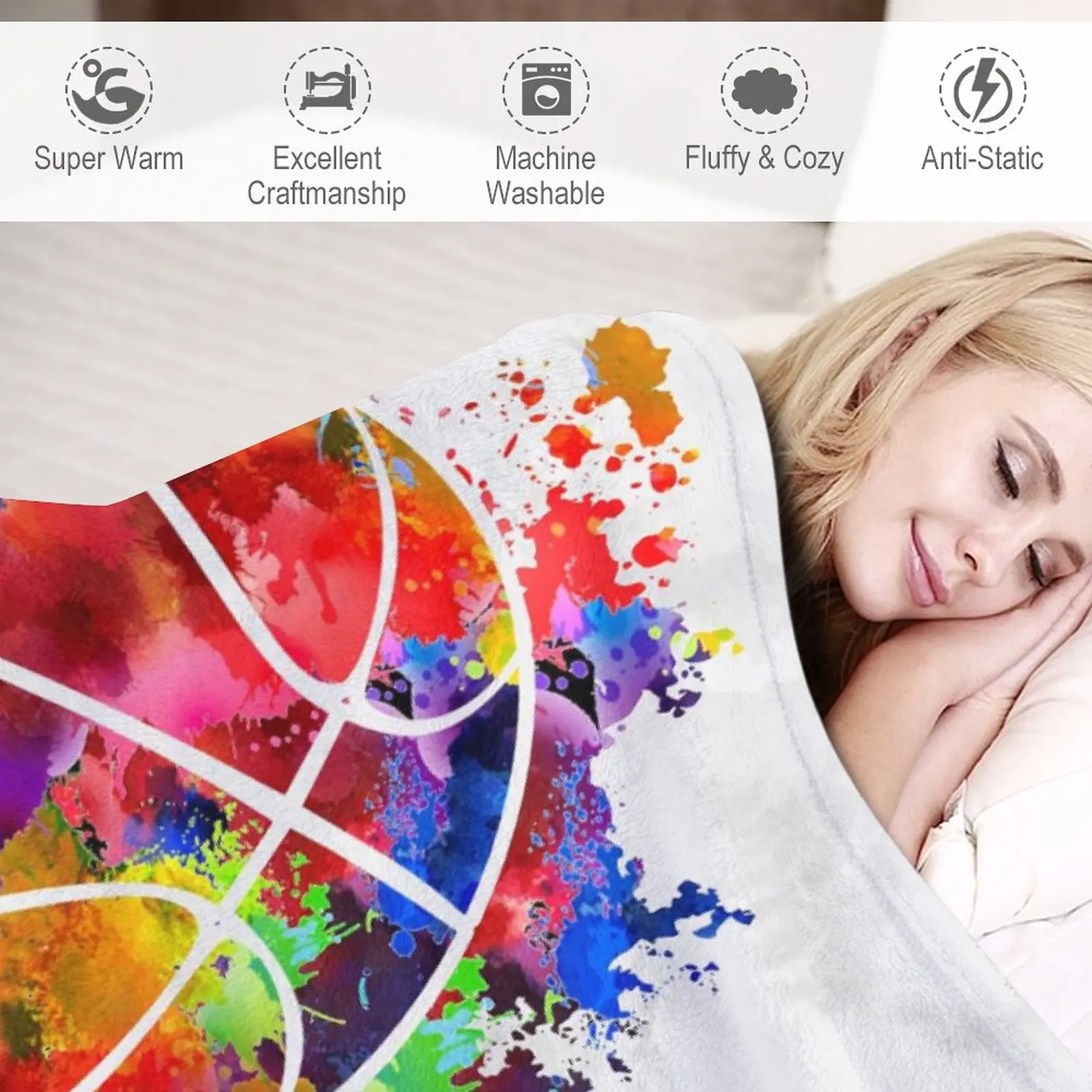 مخصص كرة السلة بطانية الرياضة رمي البطانيات للبنين بنات شخصية اسم رقم كرة السلة موضوع الهدايا للاعبين الفريق