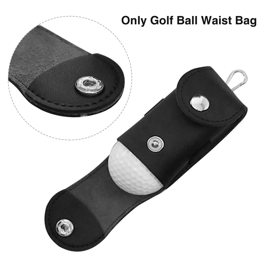 Mini Golf Ball Bag PU Leather Vintage Golf Ball Tee Rangefinder Bag Outdoor Sports Golf Accessories Ball Waist Belt Holster Case