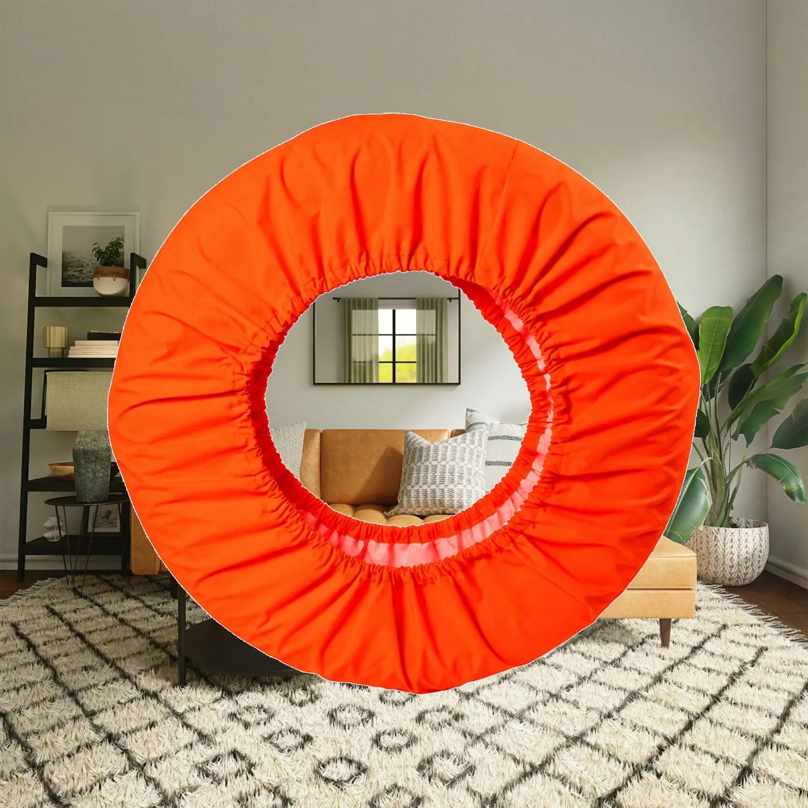 Flotation Circular Guard Cover Bright Pleated Fitted Buoy Sleeve for Boat Storage, Rescue Stations