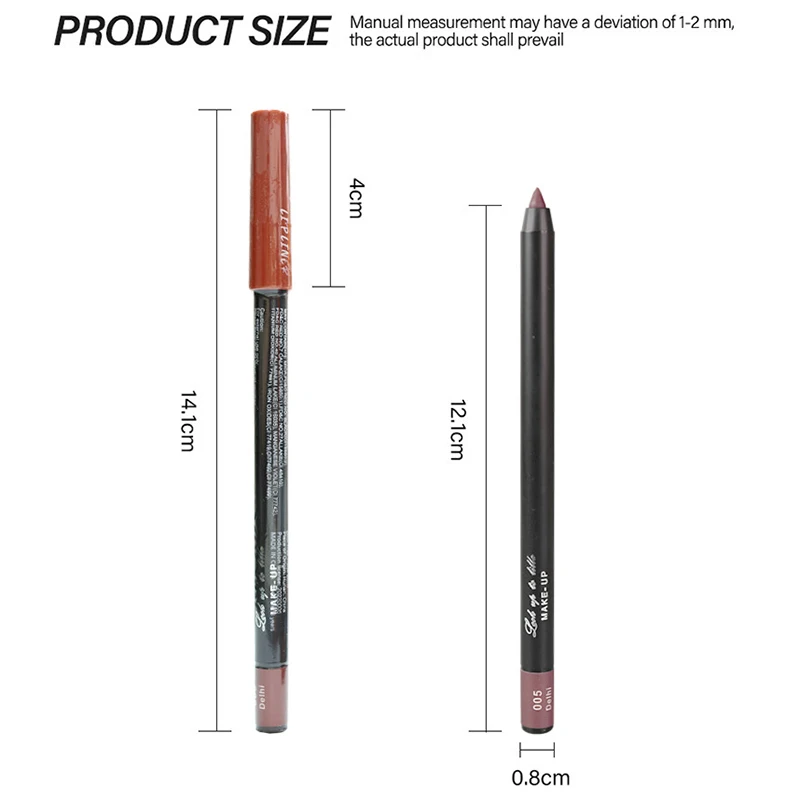 Wodoodporna matowa konturówka do ust trwała nieprzywierająca kubek kredka do ust ołówek seksowny czerwony odcień konturowy szminka ołówek makijaż Lipliner 9 kolorów