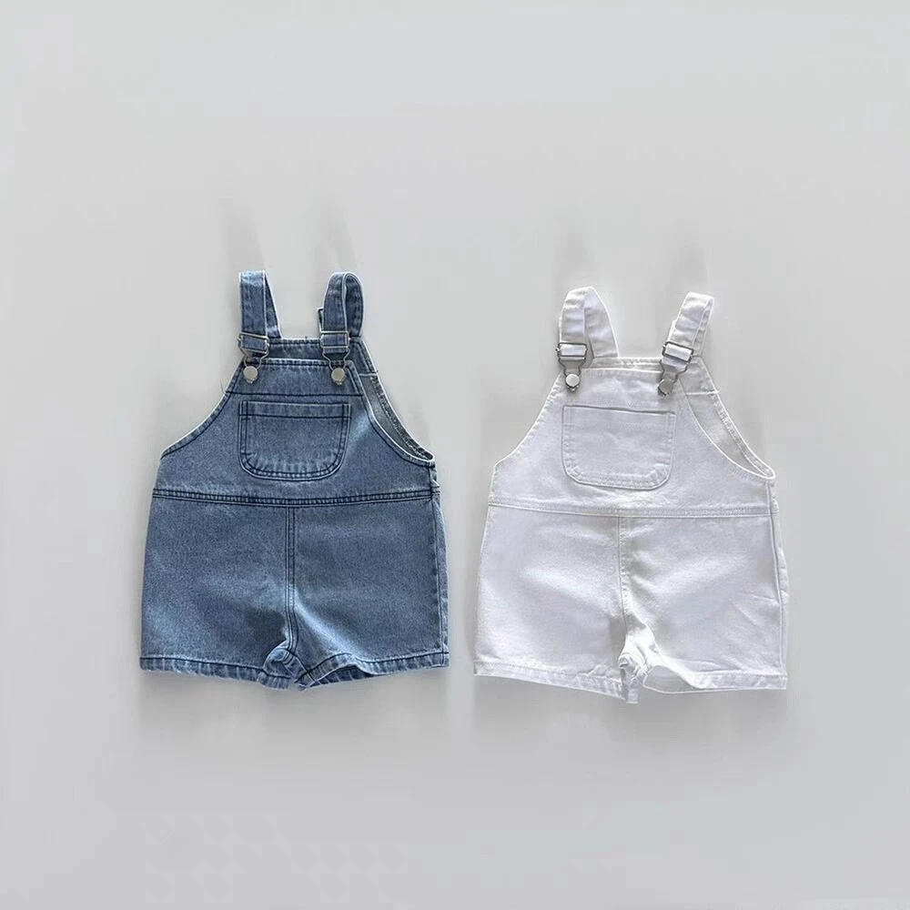 HY2654 New 2025 Baby Spring Autumn Outfit Unisex Denim Overalls Trendy Korean Style Baby Clothes Including Denim Pants