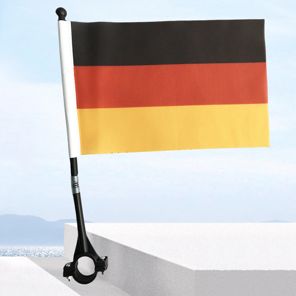 Bicycle German Flag 14x21cm Bicycle Square Handlebar Flag Stylish Bicycle Banner Kid Bike Tricycle Scooter Handle Bar Decoration