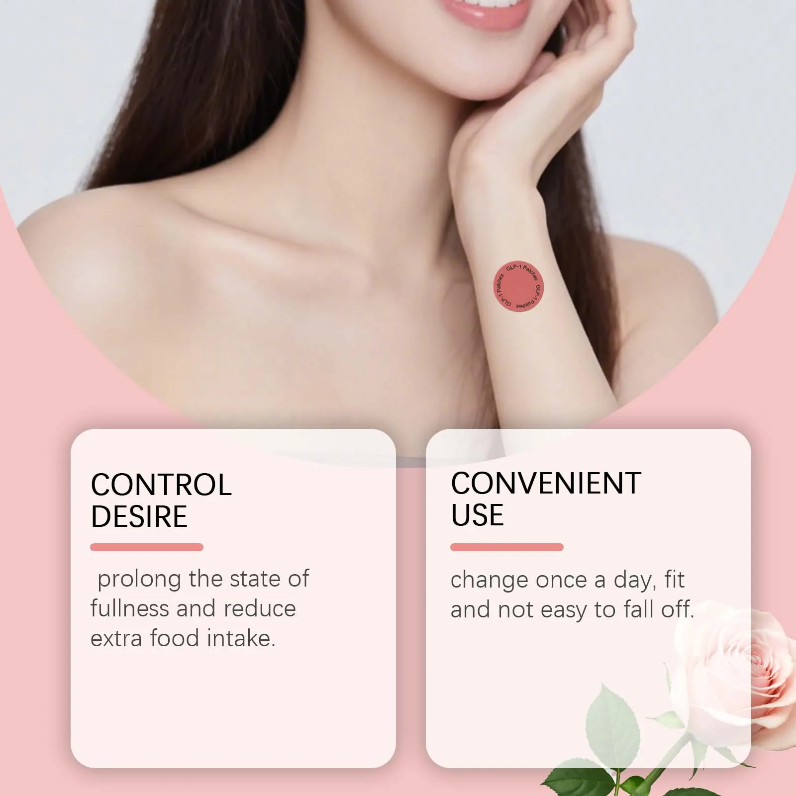 GLP-1 แพทช์สําหรับ Body Shaping FAT Burning Anti Cellulite ปรับปรุงกระเพาะอาหารควบคุมความอยากอาหารเพิ่มการเผาผลาญลดน้ําหนัก Patch