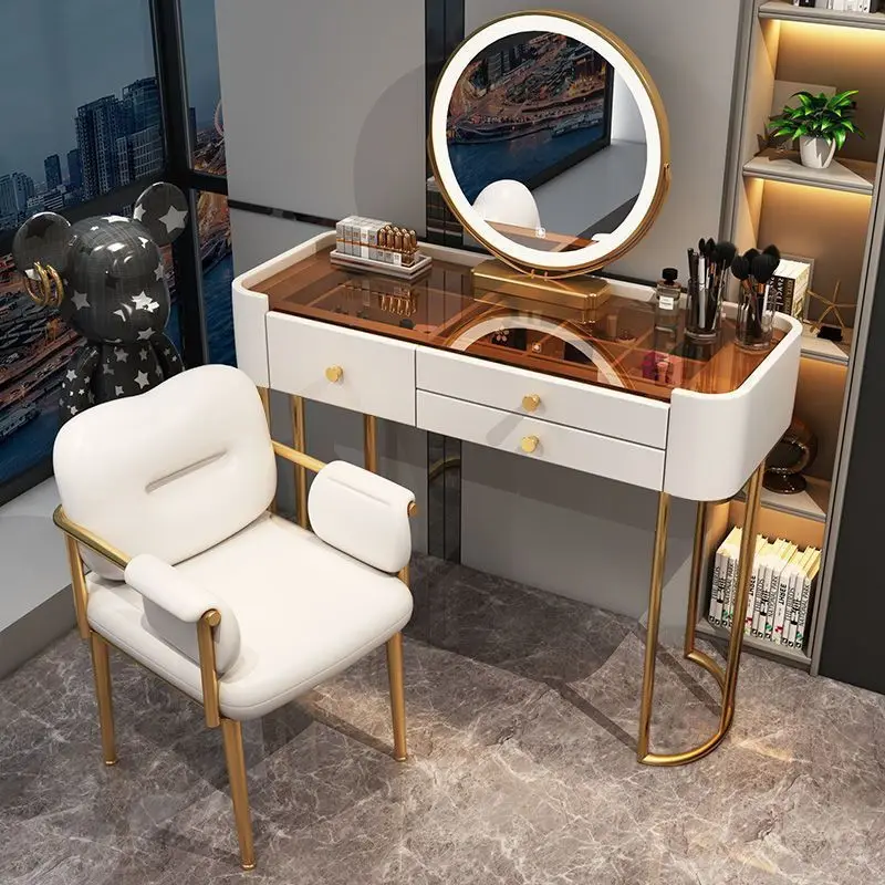 

Makeup, counter, dresser, storage, integrated, table