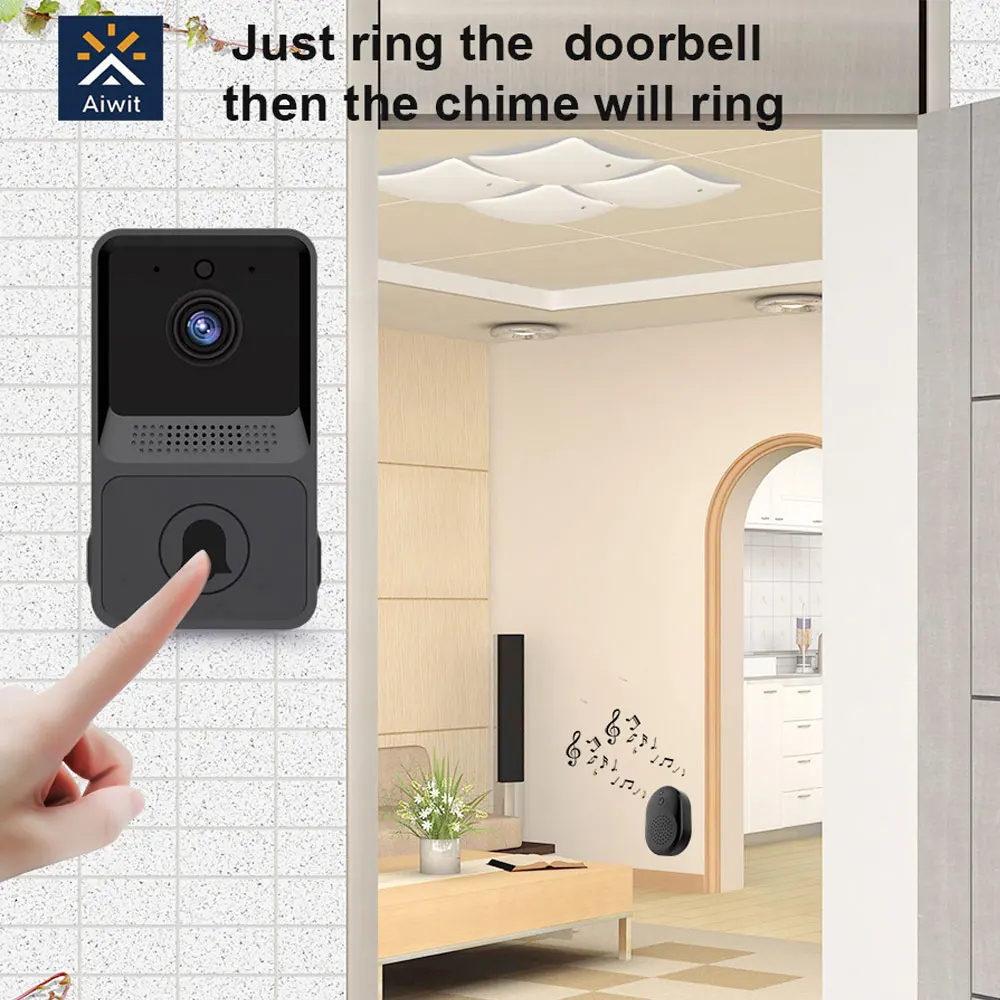 Wireless Doorbell WiFi Outdoor HD Camera Security Door Bell Night Vision Video Intercom Voice Change For Home Monitor Door Phone