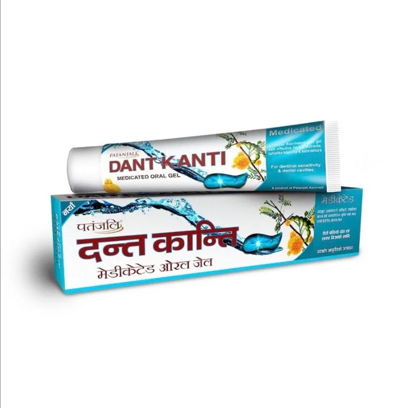 Indian Patanjali DANT KANTI Herbal Oral Gel Toothpaste for Complete Oral Care and Fresh Breath 75ml