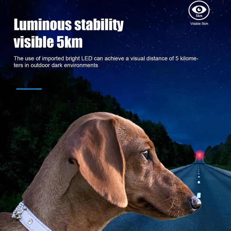 Dog Walking Light 4 Modes Color Changing Dog Lights Light Up Dog Collars LED Dog Light Pet Collars For Night Walking LED Light