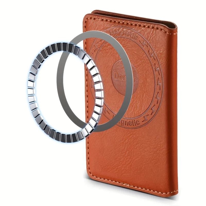 Retro PU Leather Envelope Flip Card Holder Wallet - Compatible with Phones & Cases - Holds 3-5 Cards - 4 Color Options