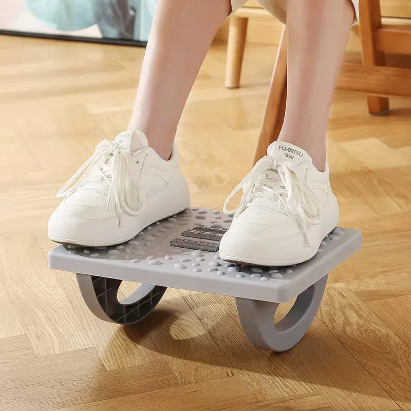 Portability Foot Rest Under Desk Footrest Ergonomic Foot Stool With Massage Rollers Foot Rest Foot Massage Footstool Shake image 5