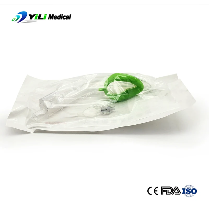 Novo estilo de segurança duplo lúmen 100% máscara de silicone material de silicone intubação lma ensino médico