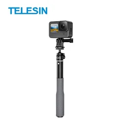 TELESIN Invisible Selfie Stick for Gopro Hero 13 12 11 10 9 8 DJI OSMO Action 5 4 3 Phone Waterproof 360° Ball Head Selfie Stick