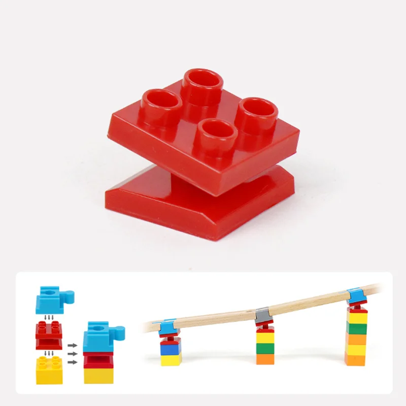 Wooden Track Accessories Adapter Wooden Train Track Adapter Connector Compatible with Wooden Railway Train Tracks