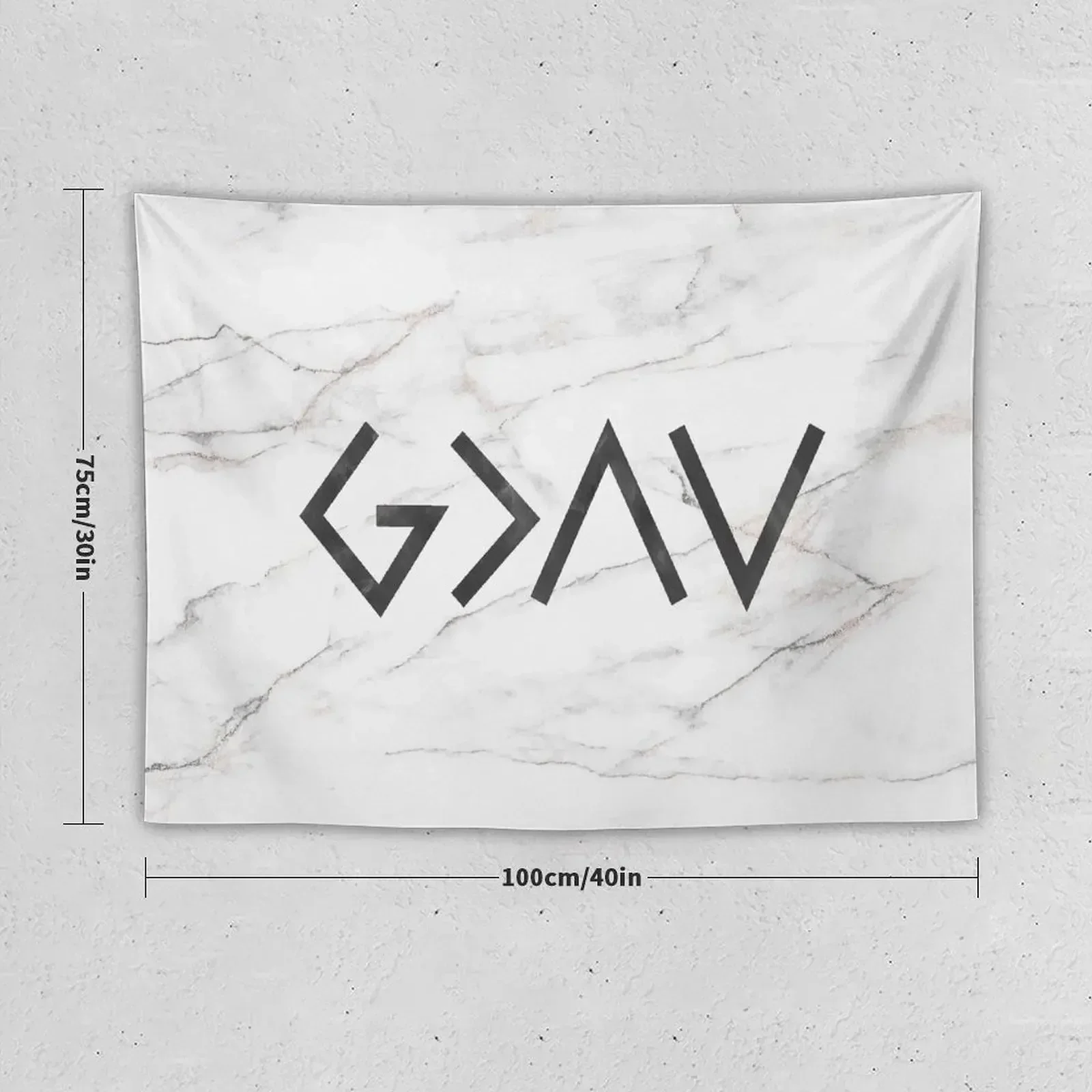 God is greater than the highs and lows - Christian marble design Tapestry Decoration For Rooms Room Ornaments Tapestry