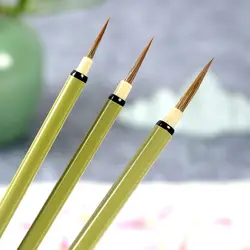 Stone Badger Hair Calligraphy Brush Slender Gold Painting Brush Regular Script Brushwork Chinese Painting Line Watercolor Brush