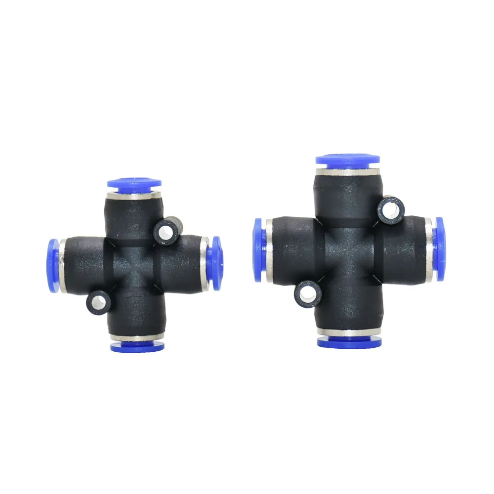 6mm 8mm Pneumatic Fitting Tee Elbow Straight Plug Valve Air Quick Connector Water Push In Hose Couping PU PY PK PM PZA HVFF