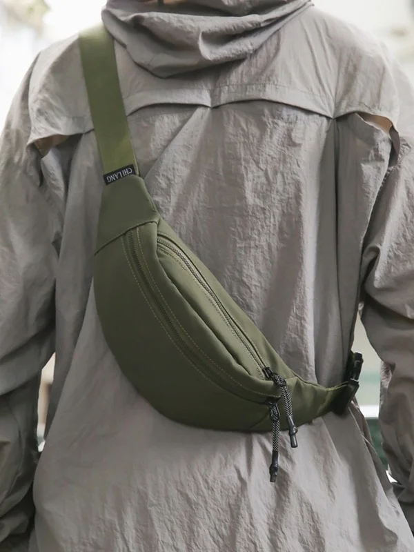 

mat Outdoor Casual Crossbody Bag Men's Street Faion Chest Bag Women's Sports Mobile Phone Waist Bag Japanese Sle S...
