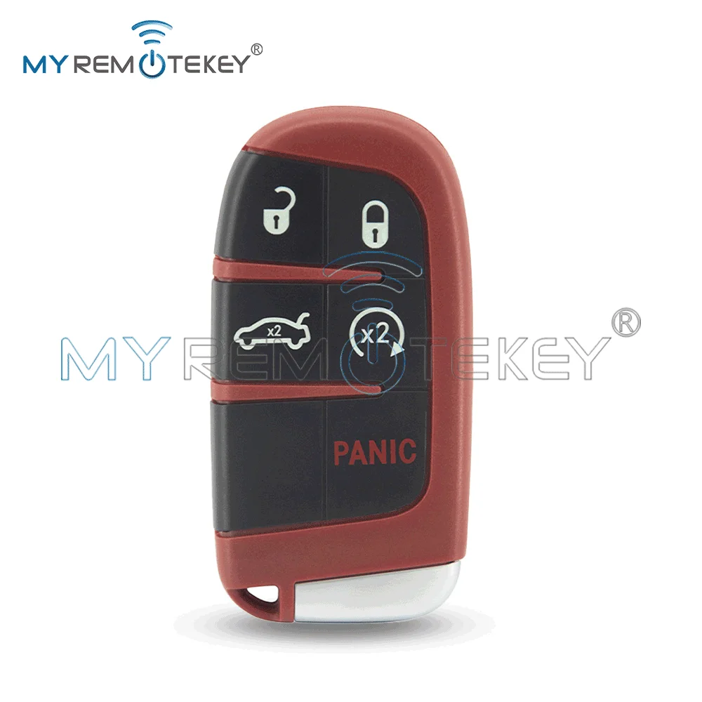 

REMTEKEY FCC M3N-40821302 Red Smart key shell 5 button for 2011-2017 Dodge Charger Challenger Chrysler 300