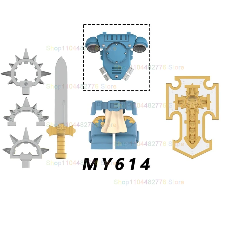 Célèbre jeu soldats accessoire bâtiment nuits dos figurines jouets cadeau de noël pour enfants MY611-615 MY601-610