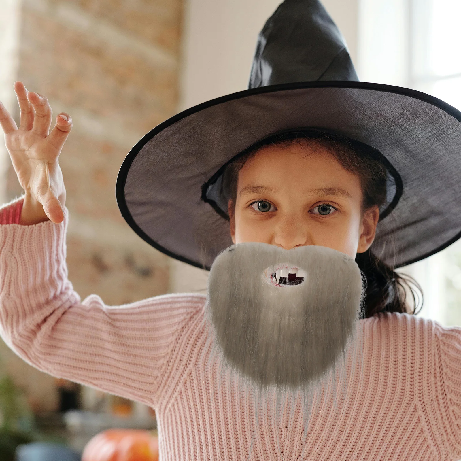 

Artificial Beard Lifelike Fake Mustache Cloth Material Realistic Mustache for Cosplay Party Halloween Performance Prop