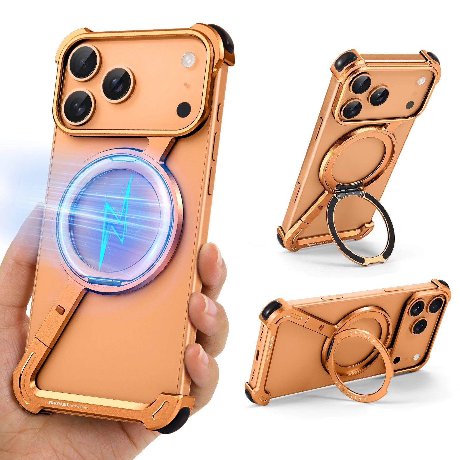 EARY Z Shape iPhone 17 Pro Max Case with Magnetic Ring