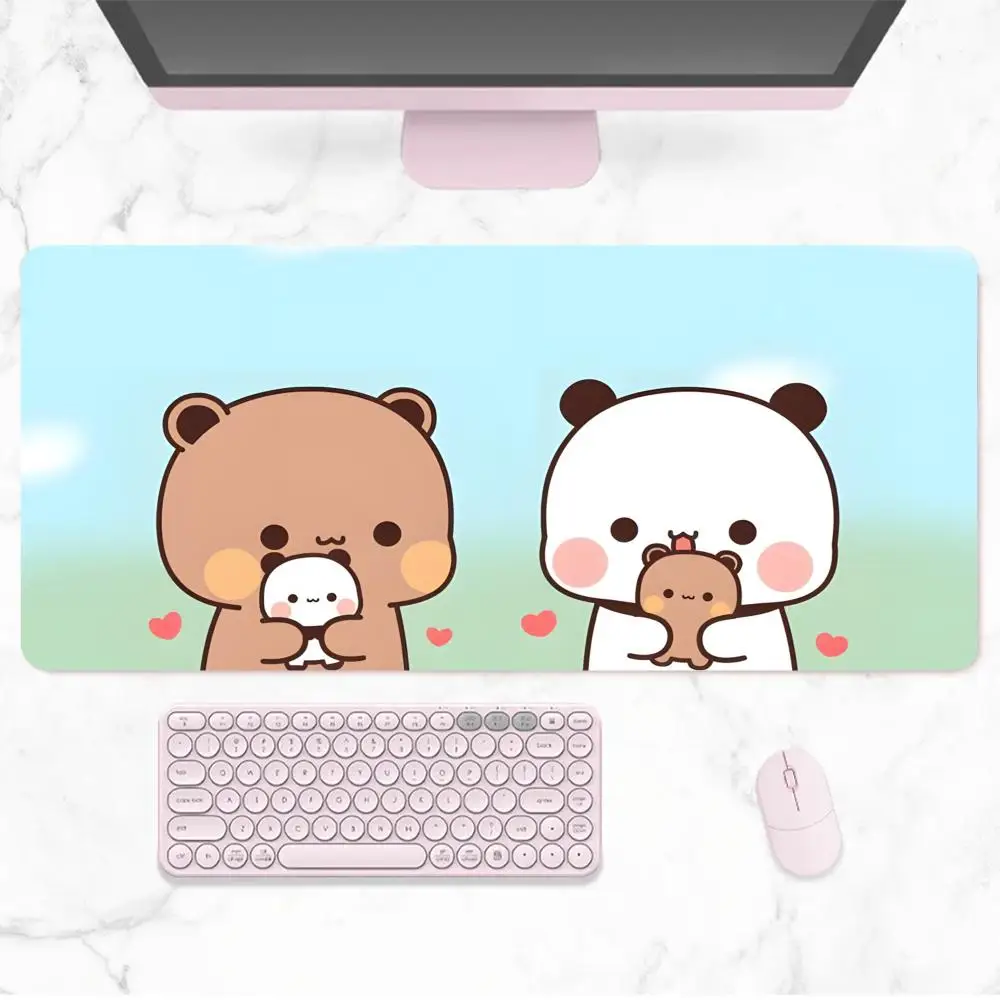 Kawyi B-bubu Dudu Mouse Pad Rubber Large Mousepad Game Table Keyboard Pad Rubber Carpet Notebook Mousepad