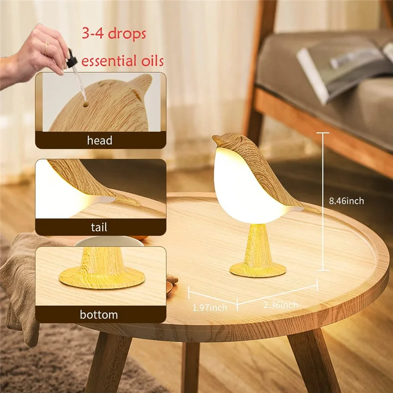 

AB15-Aromatherapy Three-Color Atmosphere Table Lamp Led,Car Decorative Lamp,Dimmable Bedside Lamp Easy Install