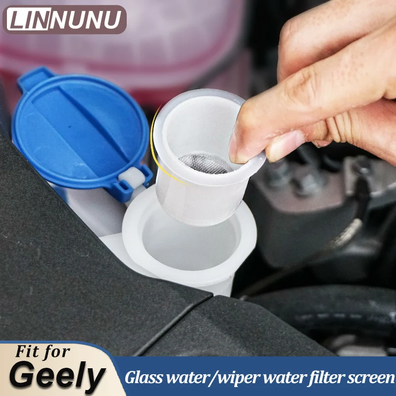 LINNUNU Car Water Filter Screen Wiper Glass Water Filler Funnel Fit for Geely KX11 Monjaro Manjaro XingyueL Modified Accessories