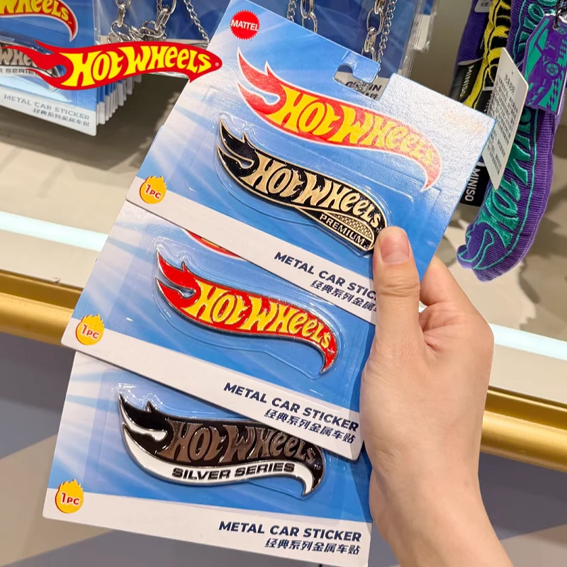 

2026 Hot Wheels Co Branded Metal Car Stickers Classic Logo Series Car Model Decoration Collection