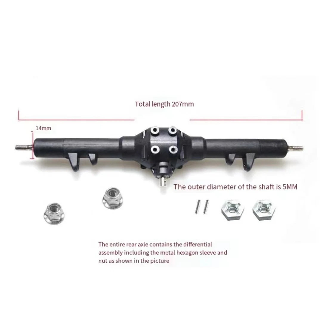 Rc Car Accessories 1/12 Rear Straight Axle Strap Differential Through  Rear Wave Box FY-HBX01 Hydraulic Transmission Box