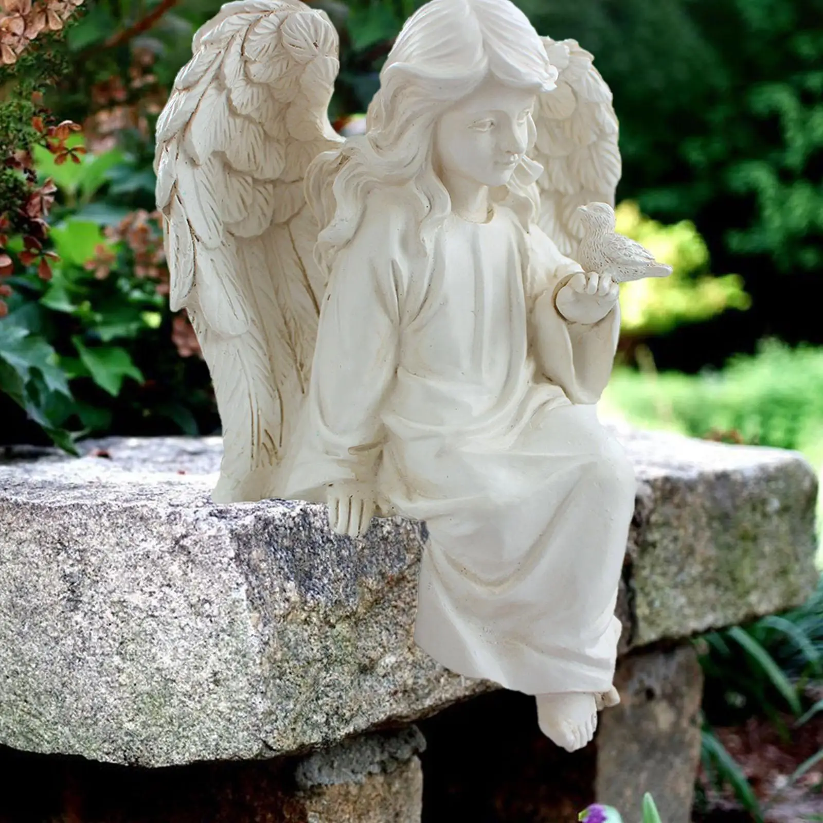 Betende Engel Statue Mini entzückende Engel Harz Figur Ornament Harz Engel Figur für Rasen Büro Regal Veranda Schlafzimmer