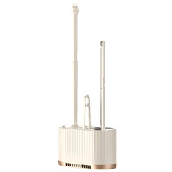 Toilet Brush and Holder Set Long Handle Toilet Cleaning Brush for Public Toilets Restroom Cleaning Brush