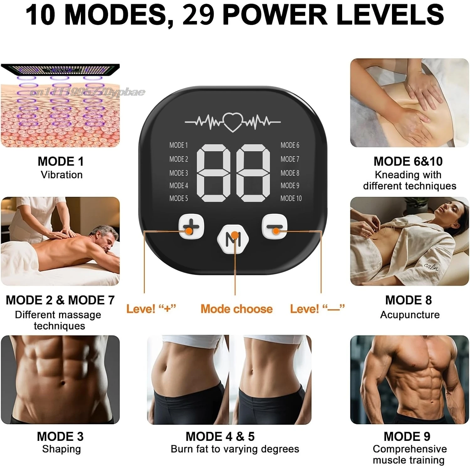 Hip Trainer Buttock Massager - Wireless EMS Muscle Stimulator TENS Machine For Home Gym Workout And Deep Pain Relief