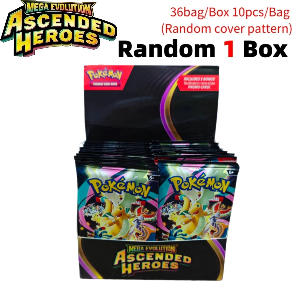 Pokemon TCG Booster Box Mega Evolution CHAOS RISINC Ascended Heroes Englische Version Seltene Sammelkarten für Sammler und Geschenke