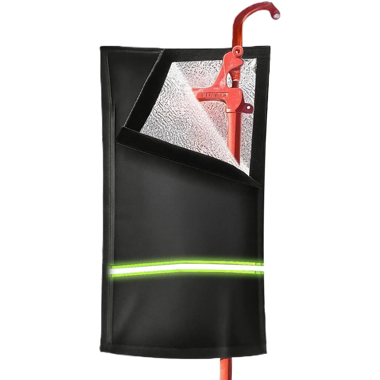 غطاء صنبور خارجي حماية من التجميد انبوب ماء مع شريط عاكس أغطية حنفية خارجية لفصل الشتاء لحديقة الفناء والحديقة