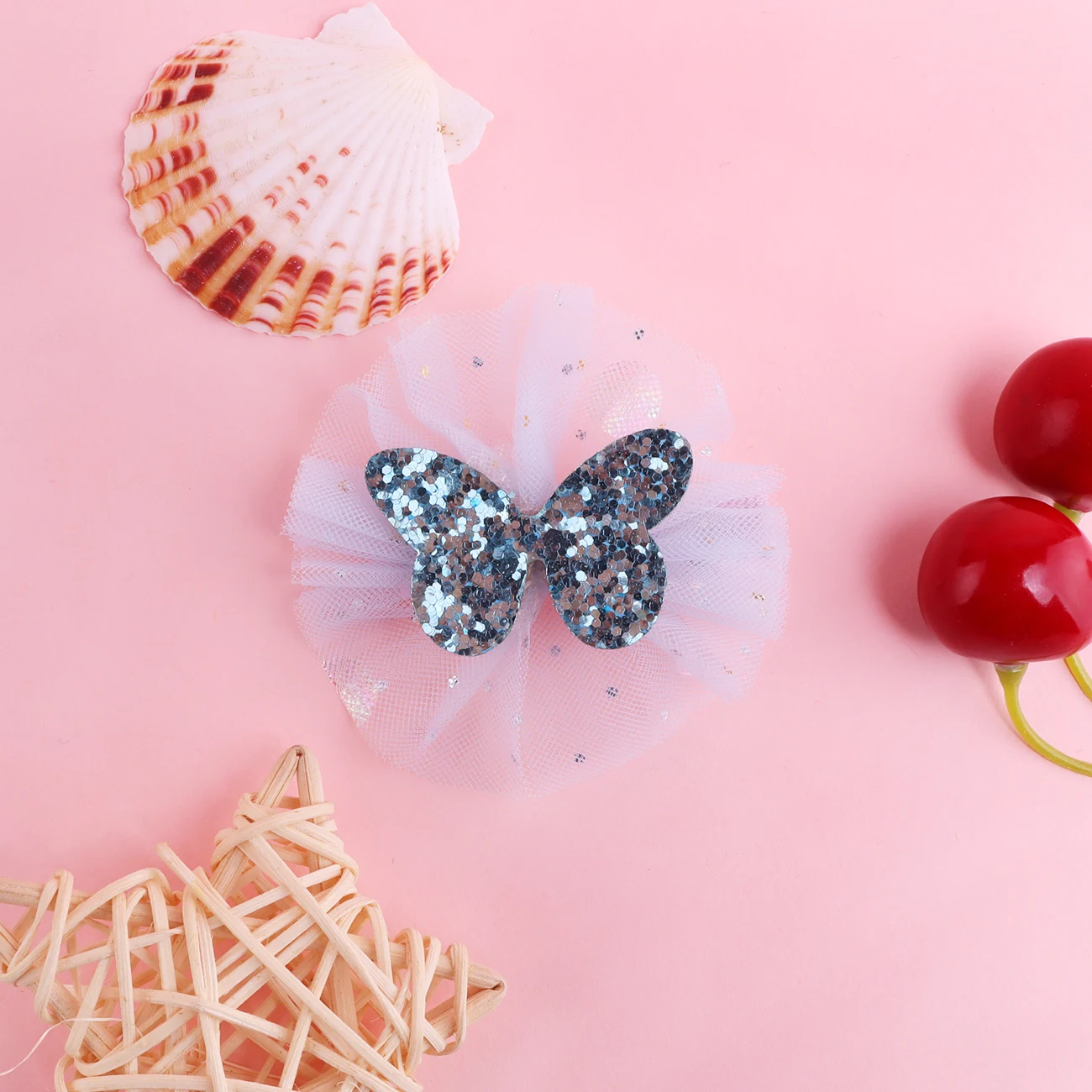10 Stück handgefertigte glitzernde Haarspangen für Mädchen, Spitzen-Haarspangen, Alligator-Clips & Haarschleifen, niedliche Haaraccessoires für Mädchen – Detail 8