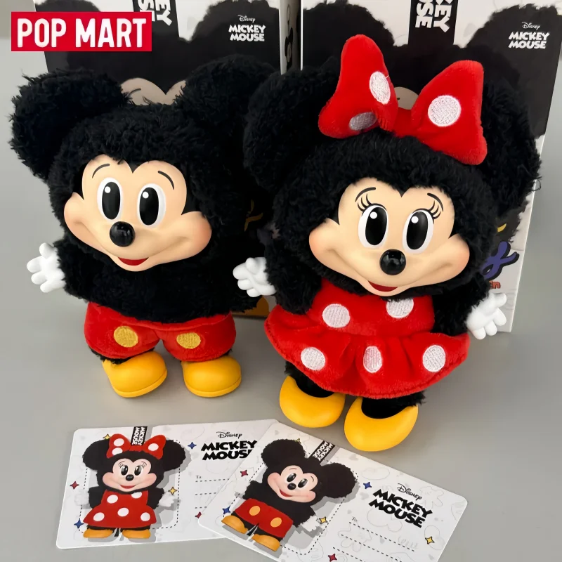 

Genuine Popmart Mickey Family Cute Together Pendant Blind Box Vinyl Plush Doll Bag Pendant Mystery Box Fans Customized Gift