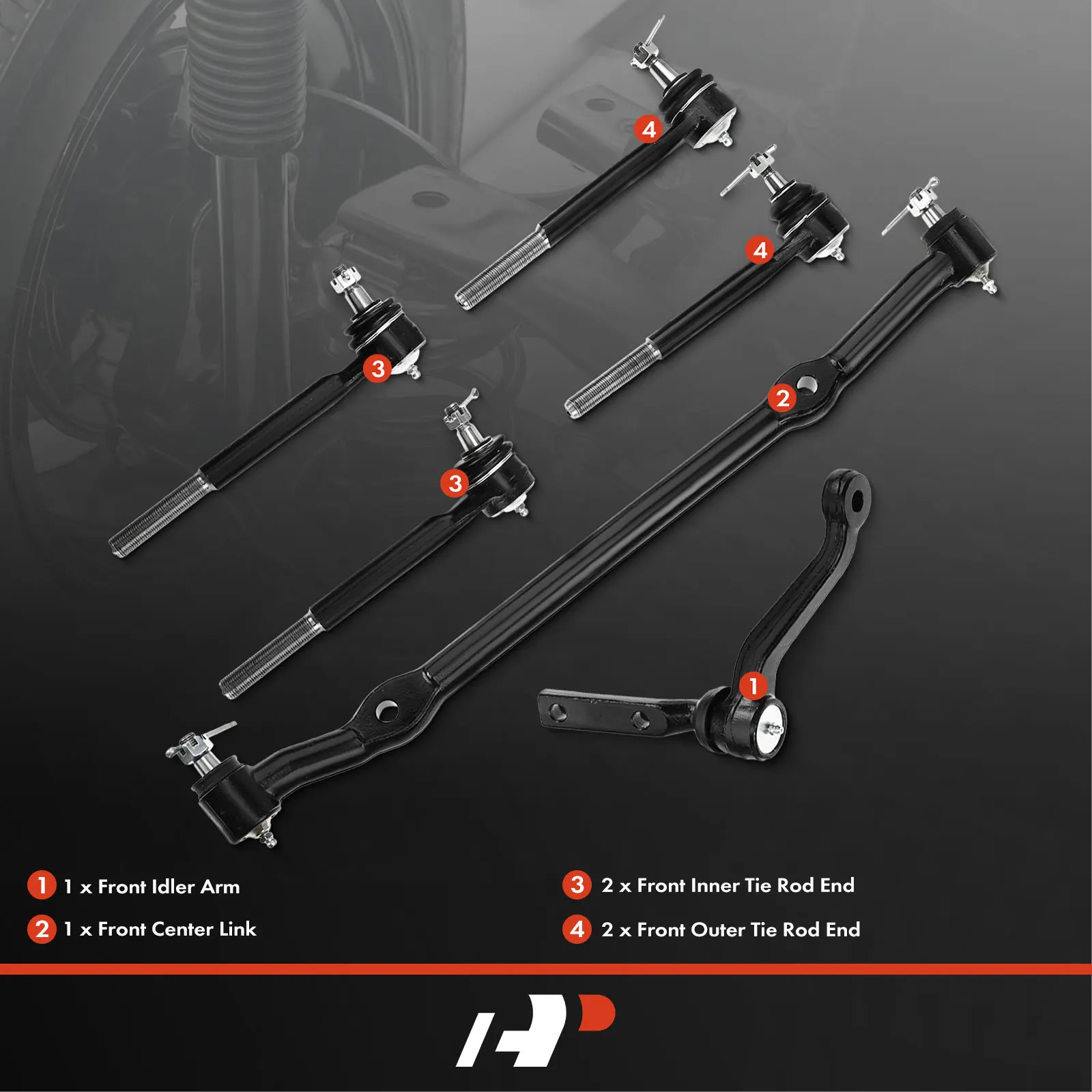 A-Premium 6x Inner & Outer Tie Rod End Kit for Chevrolet Malibu 1978-1983 Buick Regal 1978-1987 Century 1978-1981 GMC Caballero