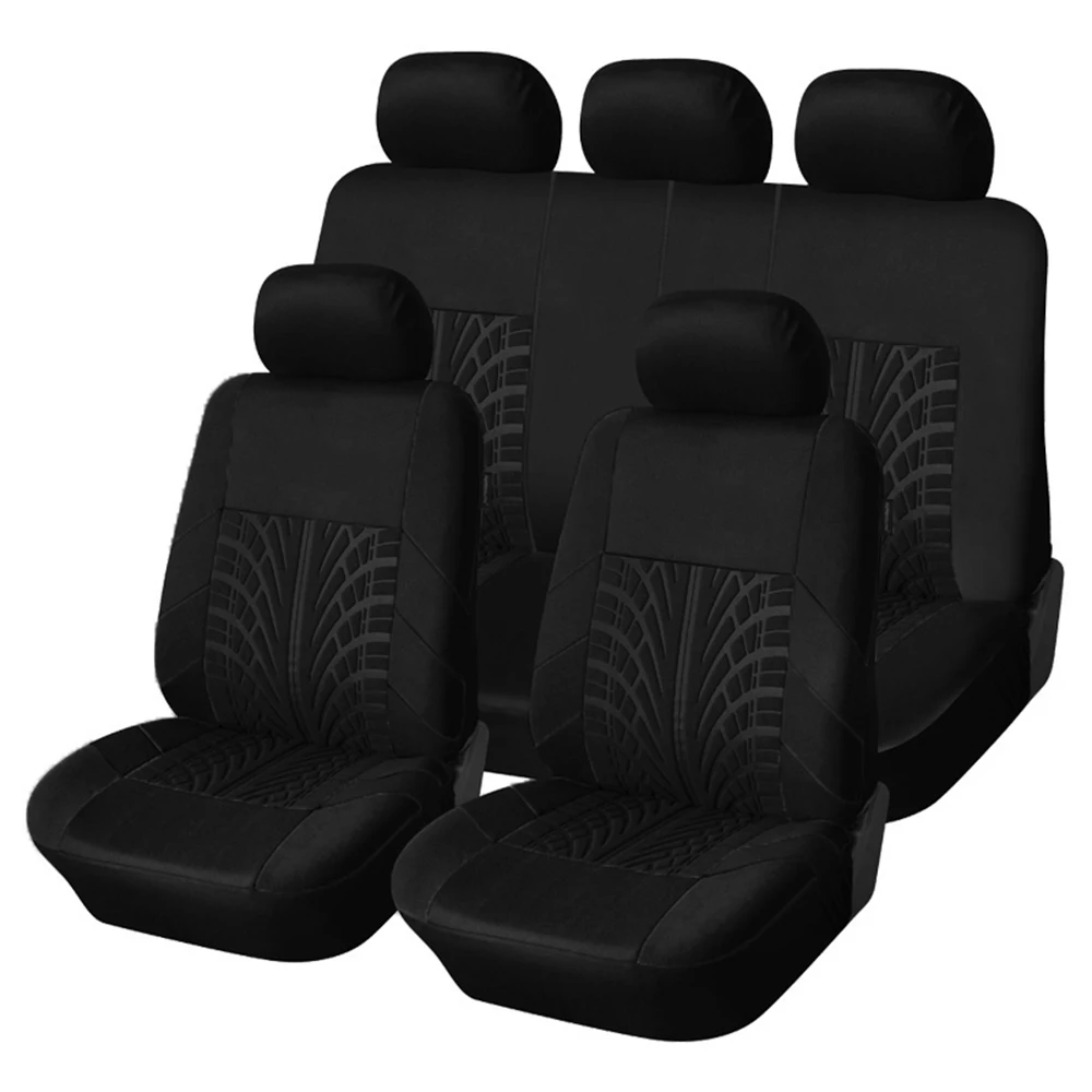 Brand Embroidery Car Seat Cover Set Front Split Rear Seat Suitable for Car Universal SUV Sedan Van Car Interior Cover image 5