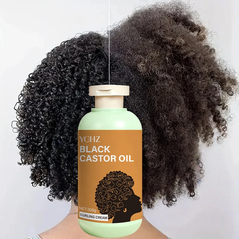 Crema para peinar el cabello rizado, con aceite de argán marroquí, antifrizz de larga duración, elástica y voluminizadora, hidratante y estilizadora, adecuada para cabellos ondulados y rizados, unisex - 300 g