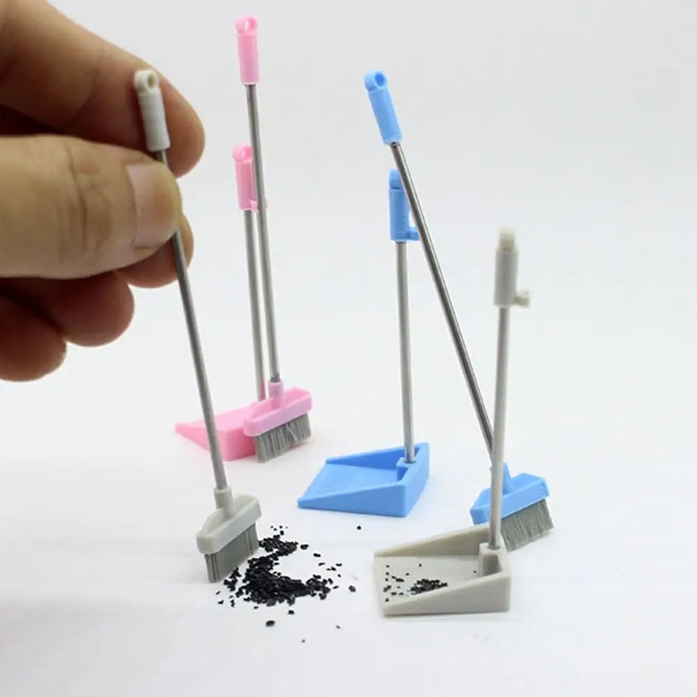 New 1:12 Dollhouse Miniature Broom Micro Life Mini Cleaning Tools DIY Shower Model Doll Home Decoration